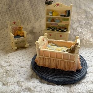 Avon Cream and Pink Nursery Set